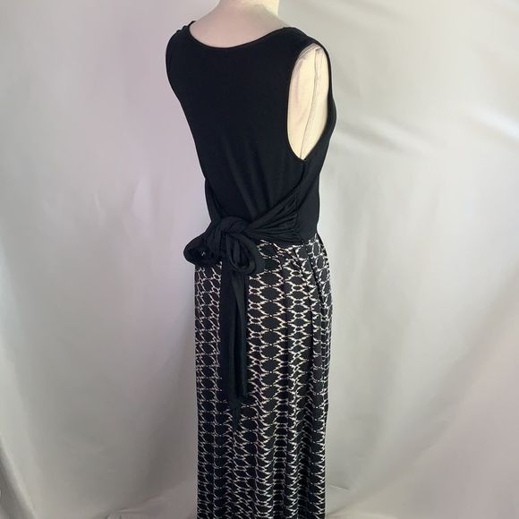 Hobbs London black top/print bottom maxi dress - Picture 6 of 7